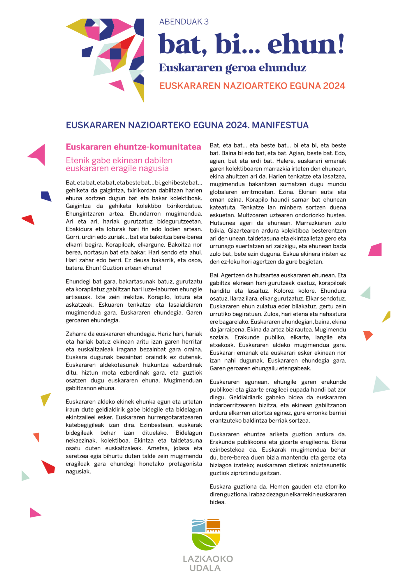 ADIERAZPENA EUSKARA EGUNA