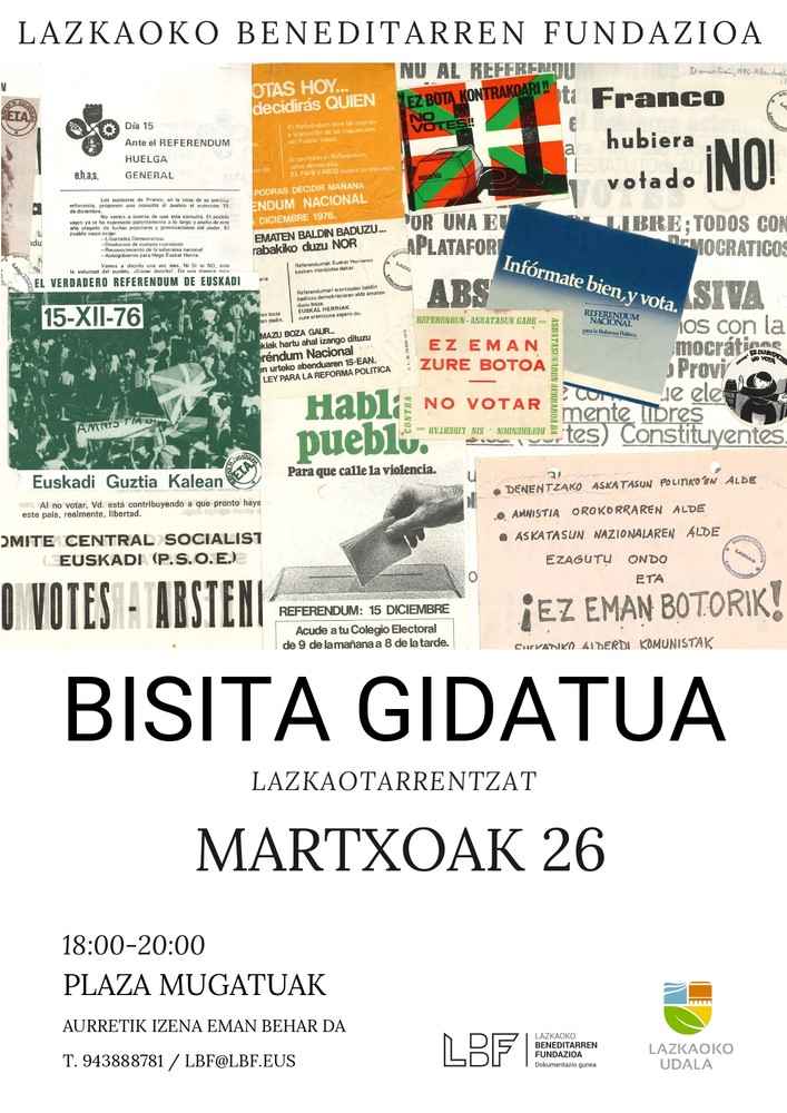 Lazkaoko Benediktarren Fundazioa bisita gidatua