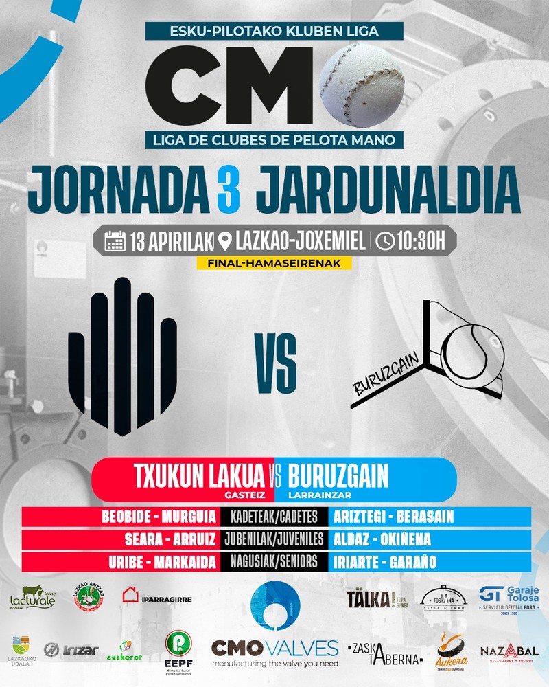 Pelota 3 jardunaldia