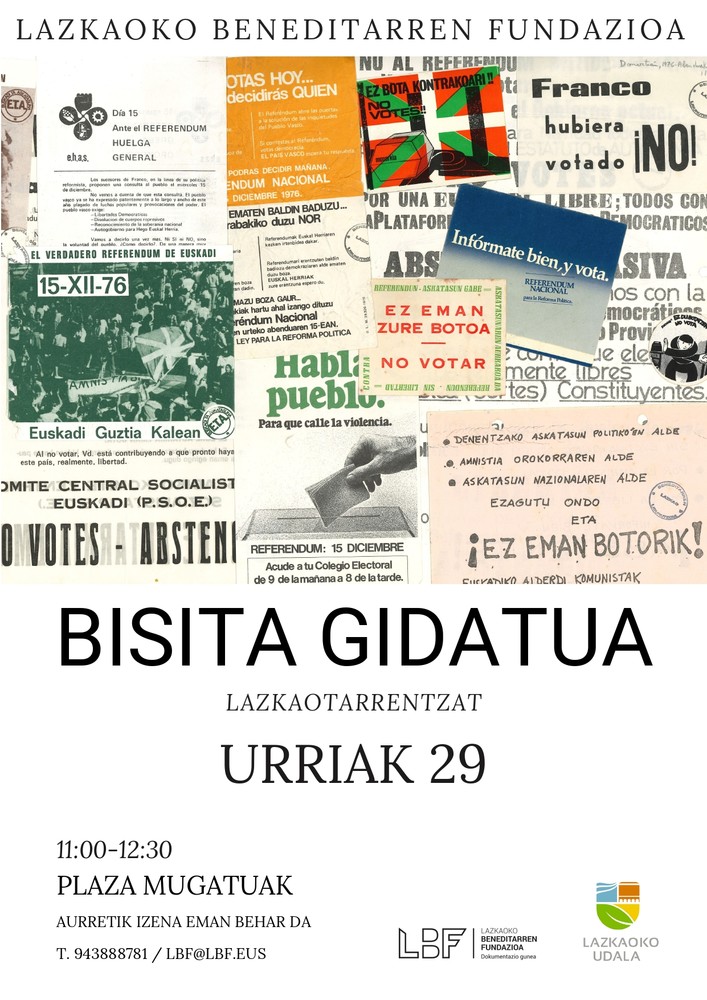Beneditarren Fundaziora bisita gidatua