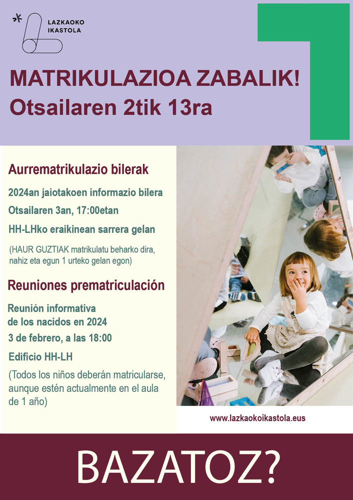 MATRIKULAZIOA lazkao ikastola