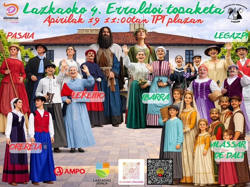 Lazkao acoge este fin de semana el IV. Encuentro de Gigantes y el Dantzari Gazteen Topaketa