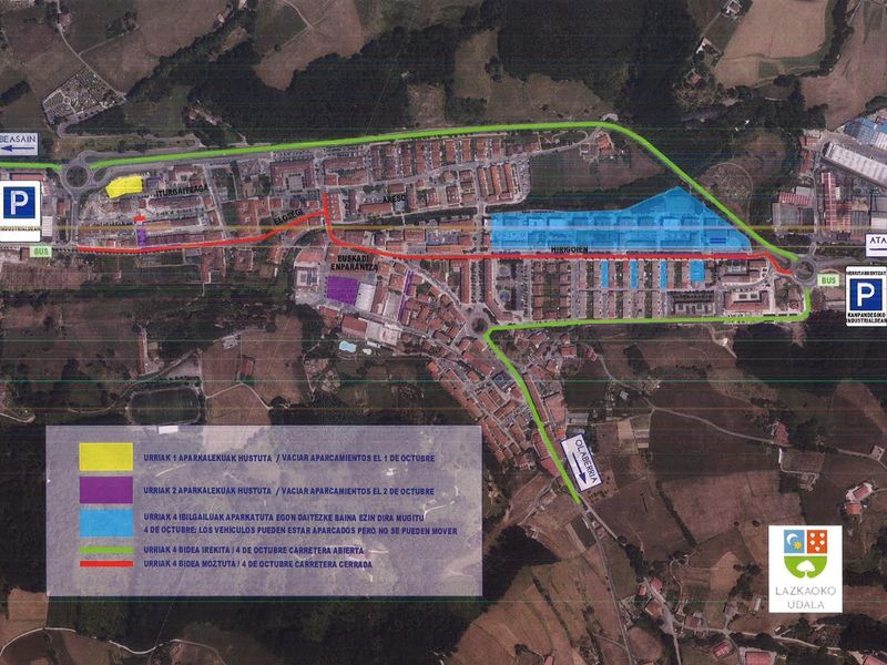Kilometroak traerá cambios en el tráfico y los aparcamientos de Lazkao desde mañana, 1 de octubre